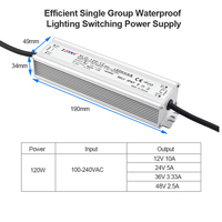 100W 120W LED Waterproof Switching Power Supply AC 100-240V to DC 12V 24V Converter IP67 XLG-100 XLG-120