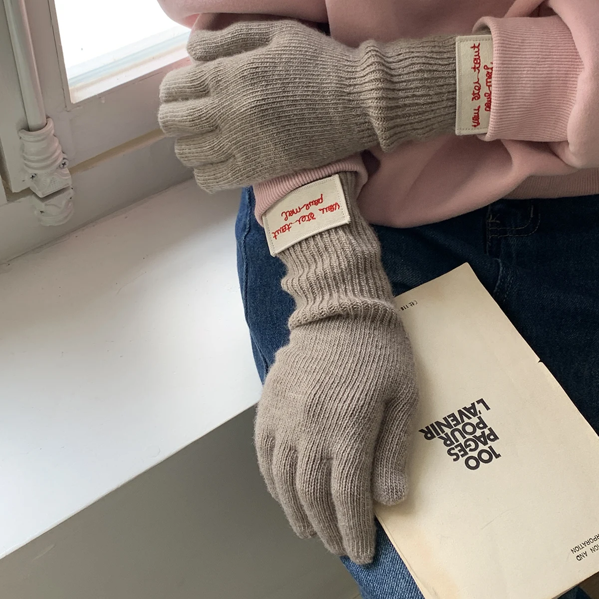 New Cute Rabbit knitting Gloves Female Winter Mittens Factory Outlet Fur Gloves women\'s winter gloves Women Girls Mittens 2024