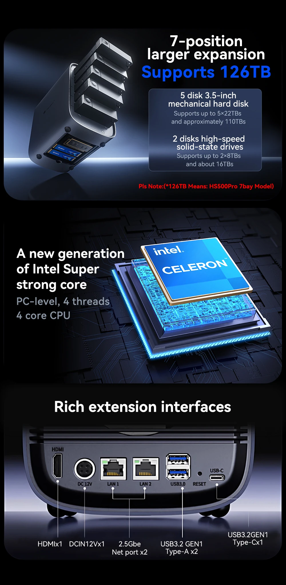 ORICO 5Bay/2Bay MetaBox Team Storage NAS 2.5/3.5"Network Attached Storage Support Remote Access Share Data Security Encryption