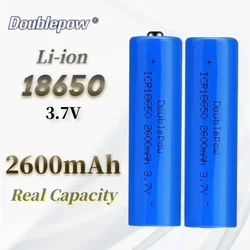 2600mAh 3.7V 18650 Lithium Battery Rechargeable Battery Real 2600mAh Capacity Double Durable for Electric Toy Laser Pointer Jade