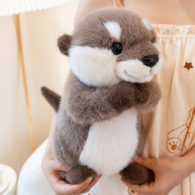 25/30cm Cartoon Otter Plush Toy Cute Stuffed Animals Fluffy Otters Plushies Doll Anime Kawaii Soft Kids Babys Accompany Toys 4