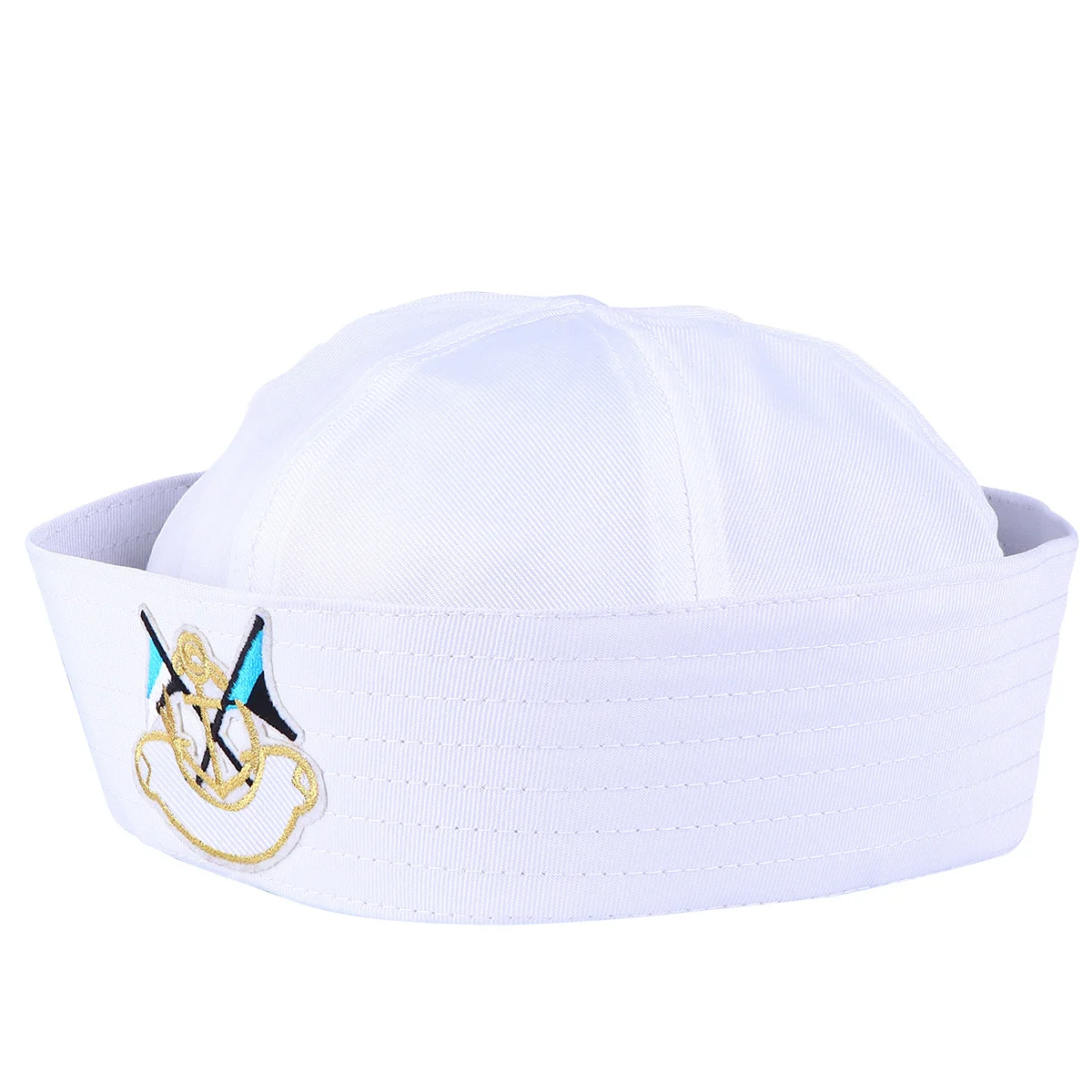 

1Pcs Durable White Sailor Hats Premium Material Adults Cosplay Party Costume Navy Captain Hat Sailor Party Hats