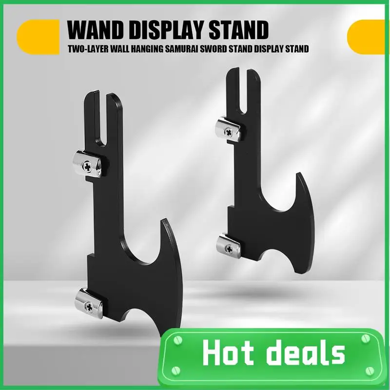 

AC62-Sword Display Stand,Sword Hook,Acrylic Two-Layer Wall-Mounted Samurai Sword Stand Display Stand,Support All Swords