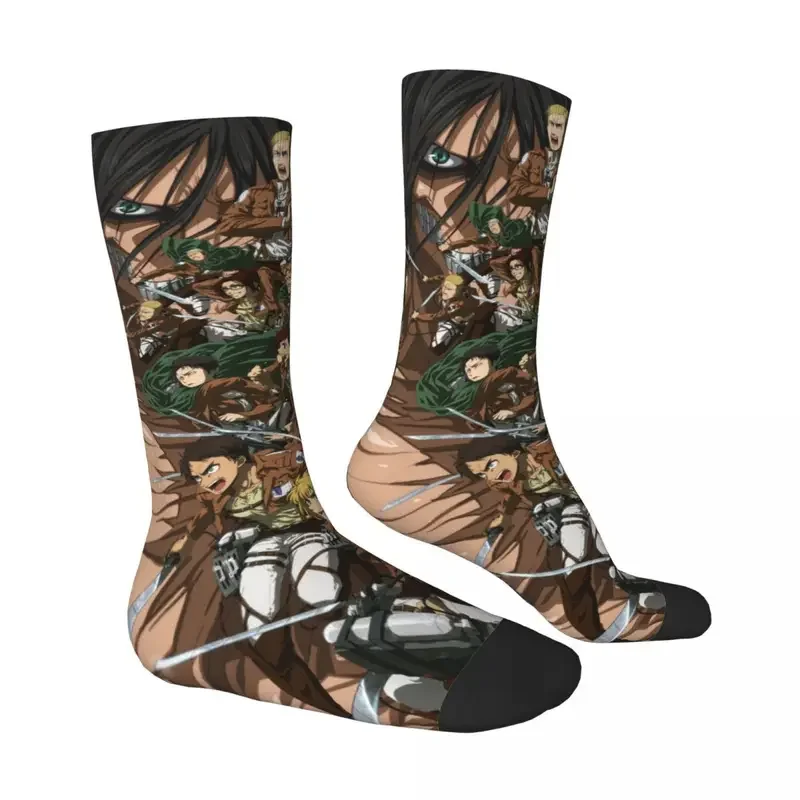 Y2K Eren Shingeki No Kyojin Attack On Titan Giant Fighting Unisex Winter Hip Hop Happy Socks Street Style Crazy Sock