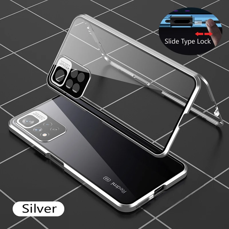 NONE 360-Degree Metal Magnetic Case Clear Xiaomi Redmi Note 13 Pro Plus 5G 7