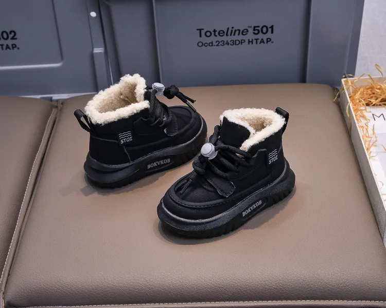 Herbst-Winter-Kinderschuhe Baby Mädchen Jungen Schneestiefel Outdoor Kleinkind Kinder Sneakers Weichsohlige Rutschfeste Plüschstiefel für Säuglinge – Detail 10