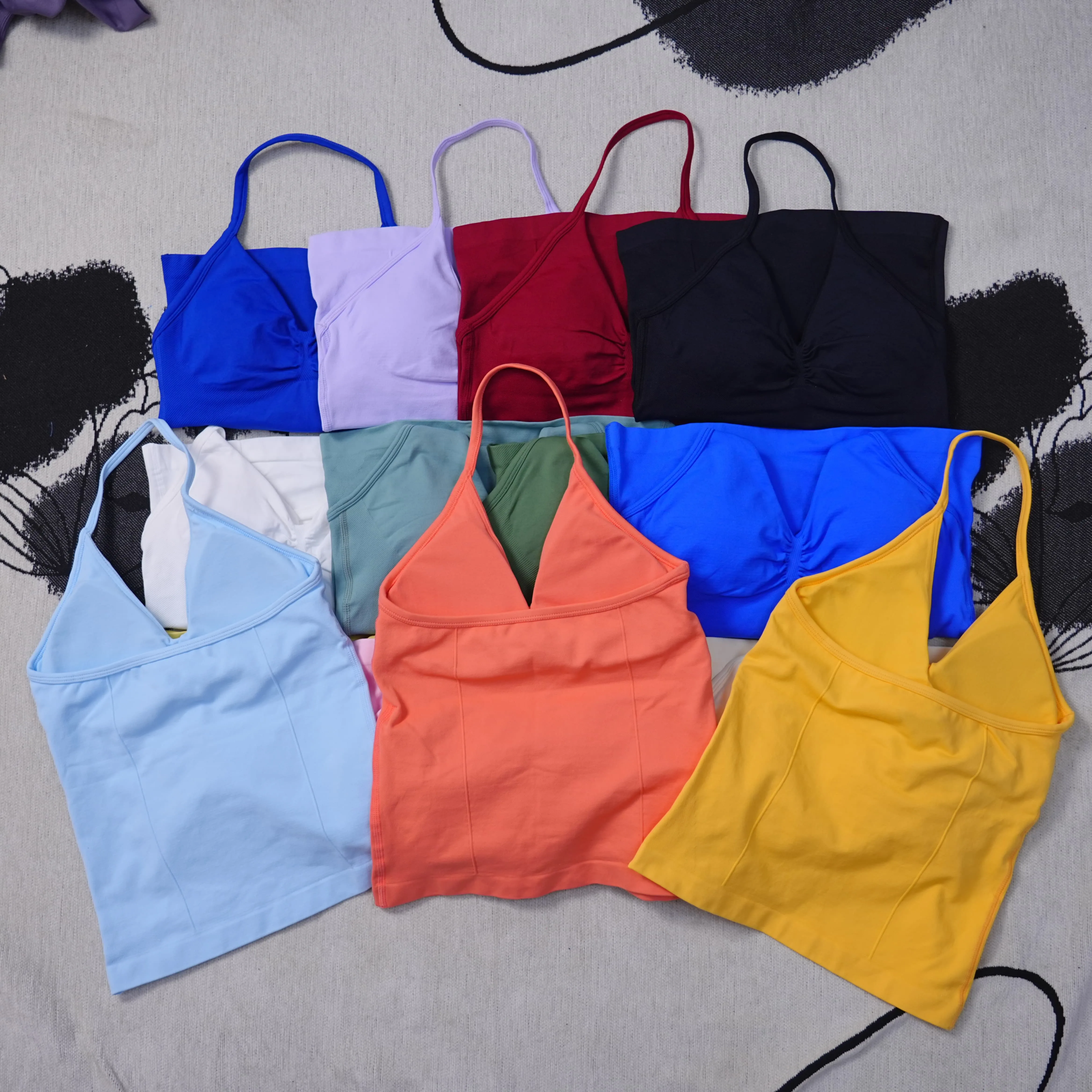 DF اليوغا تأثير Strappy الصدرية رياضة الجري حبال الملابس الداخلية Ipmact الحمالات ممارسة سلس الصدرية العجن ممارسة اليوغا الرياضة #2