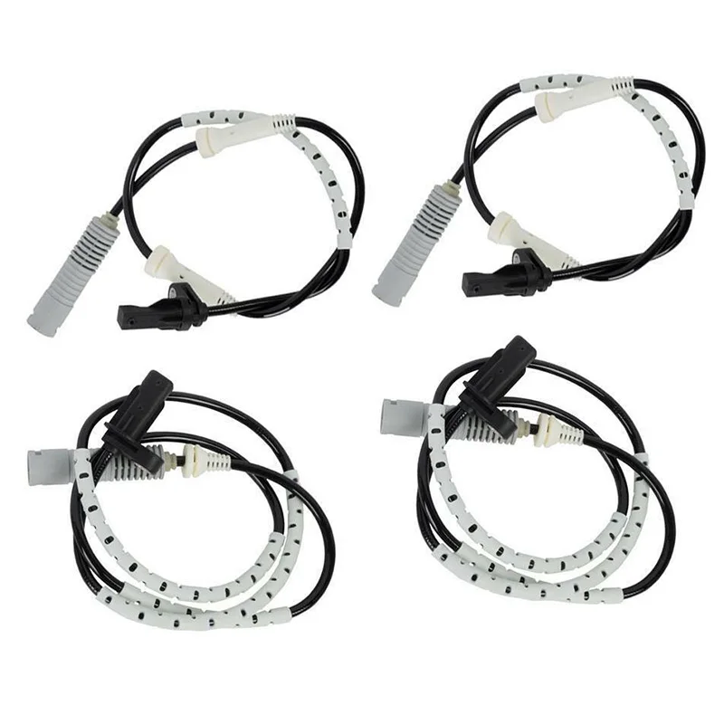 

4Pcs FRONT & REAR LEFT + RIGHT ABS Wheel Speed Sensor 34526760424 For BMW E82 128I E90 328I