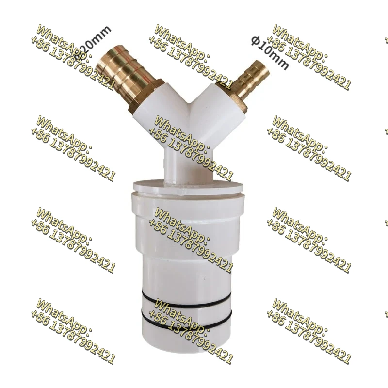 Washing machine dryer drainage tee adapter drainage four-way pipe fitting with anti-odor check valve