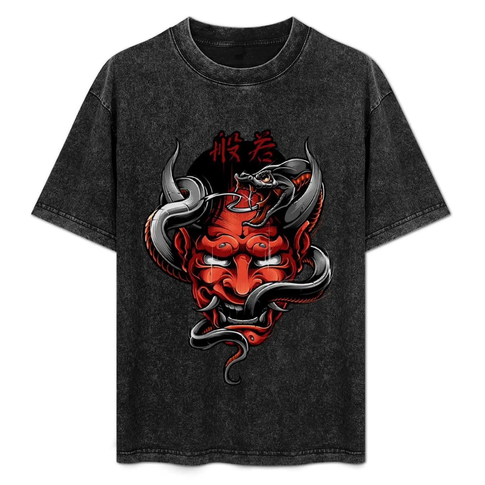 

Hannya Demon Tattoo - Bloody version T-Shirt oversizeds Blouse men clothing