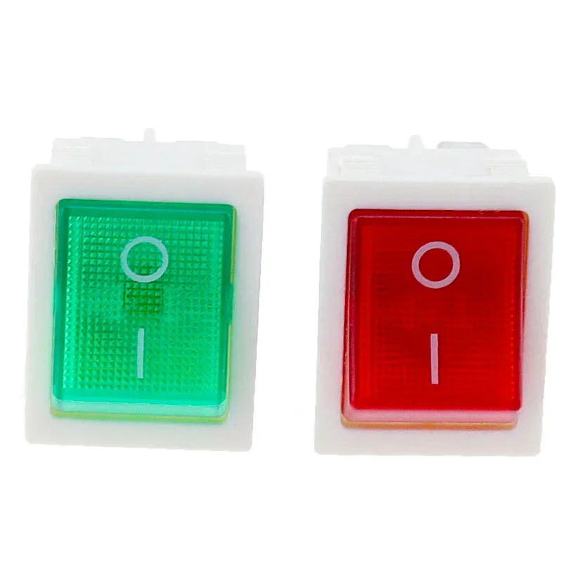 1PCS KCD4 AC 40A 250V Rocker Switch 25x31mm ON-OFF 2 Position 4/6 Pins With Light Power Switch