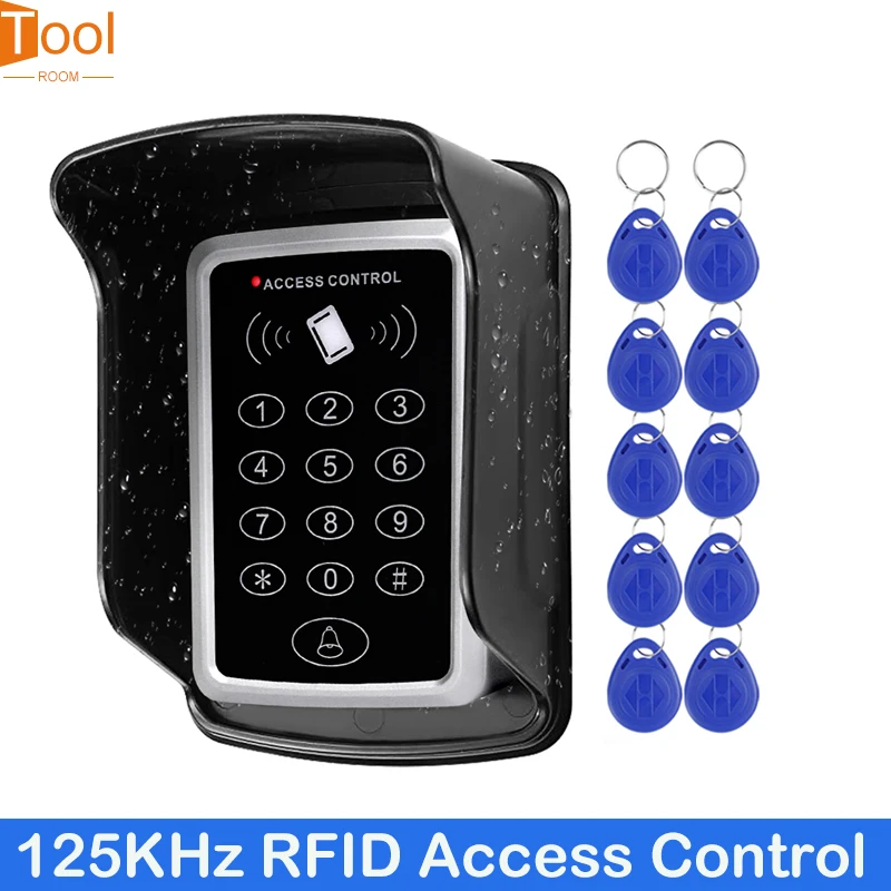 

125KHz RFID Access Control Keypad EM Card Reader Door Access Control System Door Lock Opener Keyboard System