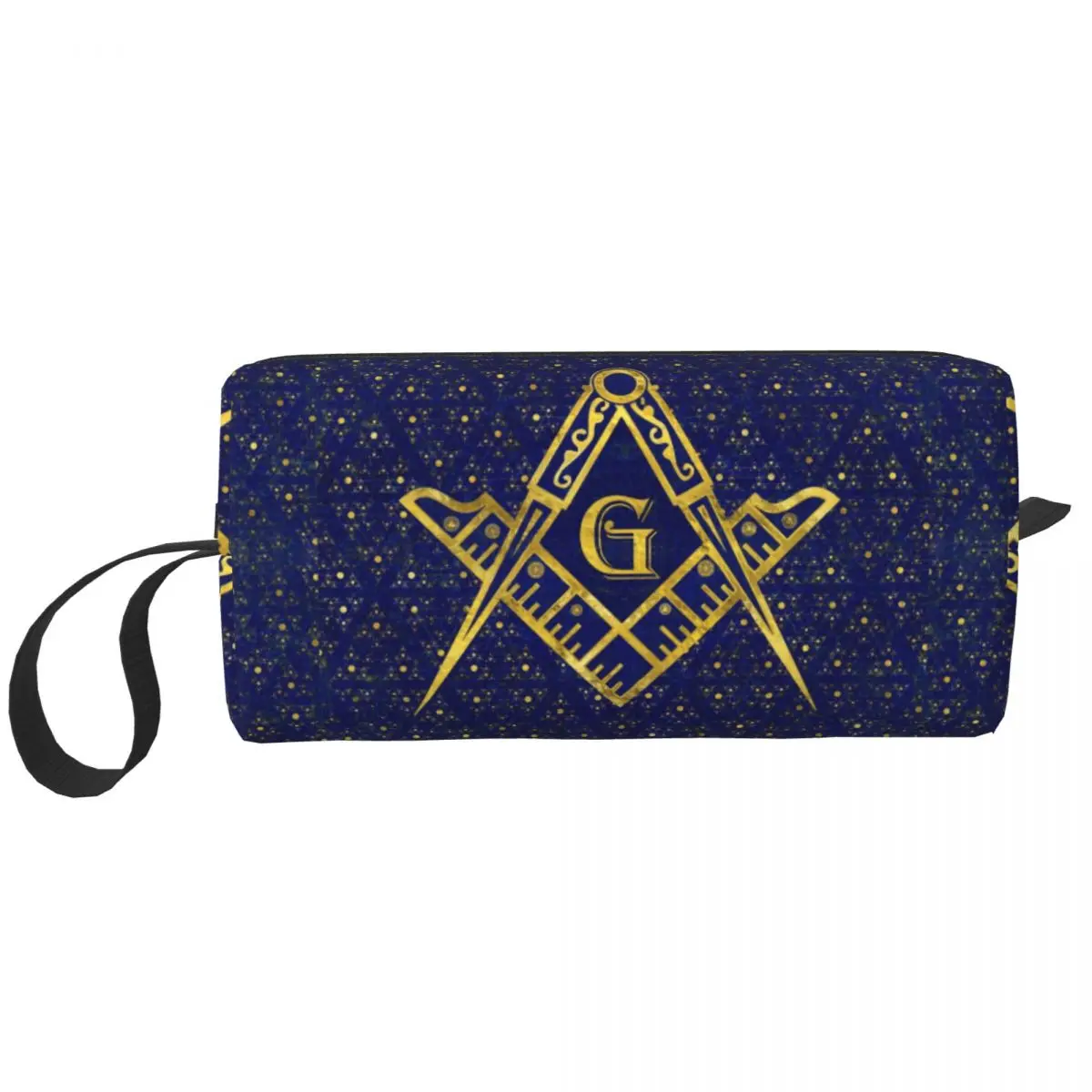 Freemasonry Symbol Travel Cosmetic Bag Women Masonic Mason Freemason Toiletry Makeup Organizer Lady Beauty Storage Dopp Kit