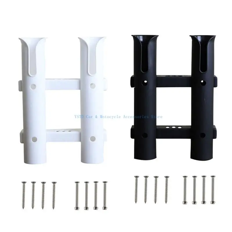 

L5BC 3 Tubes Link Plastic Fishing Rod Racks Holder Socket for Boat Marine Fishing Box Garage Storage or Truck