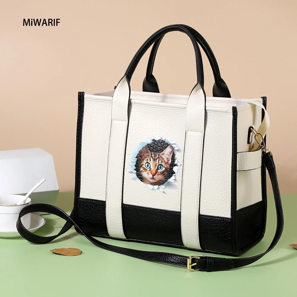 

Women's Crossbody Tote Bags Female Purse Casual Messenger Bag Black White Handbags for Women 2023 Designer Luxury