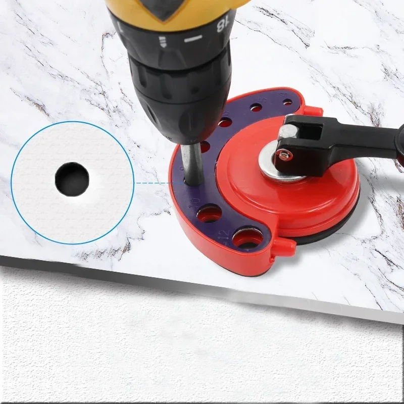 Adjustable Glass Openings Bit Guide with Locator Vacuum Base Sucker Tile Glass Opening Locator Diamond Drill Bit Opening Locator