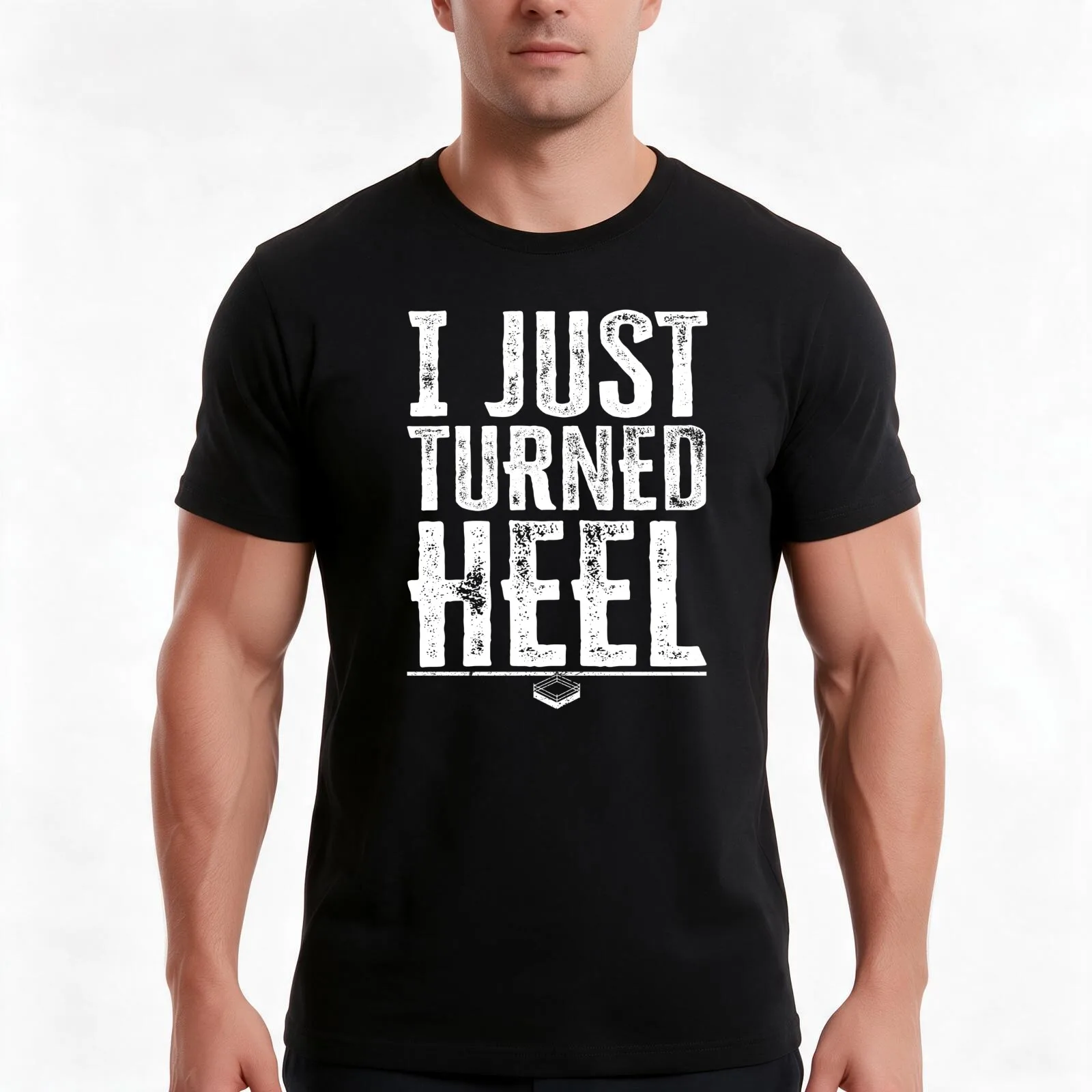 I Just Turned Heel Pro Wrestling T-Shirt, Summer Casual Cotton Tee, Oversized Streetwear Tops, Vintage Graphic Print