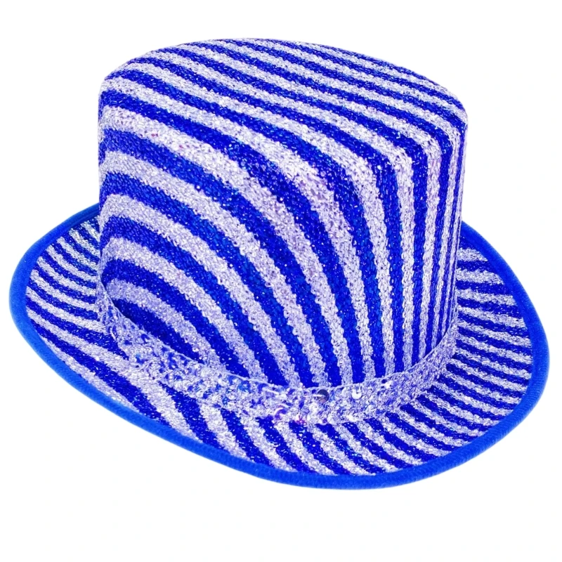 Sequined Top Hat Stylish Magicians Hat Headwear Magical Show Magicians Costume