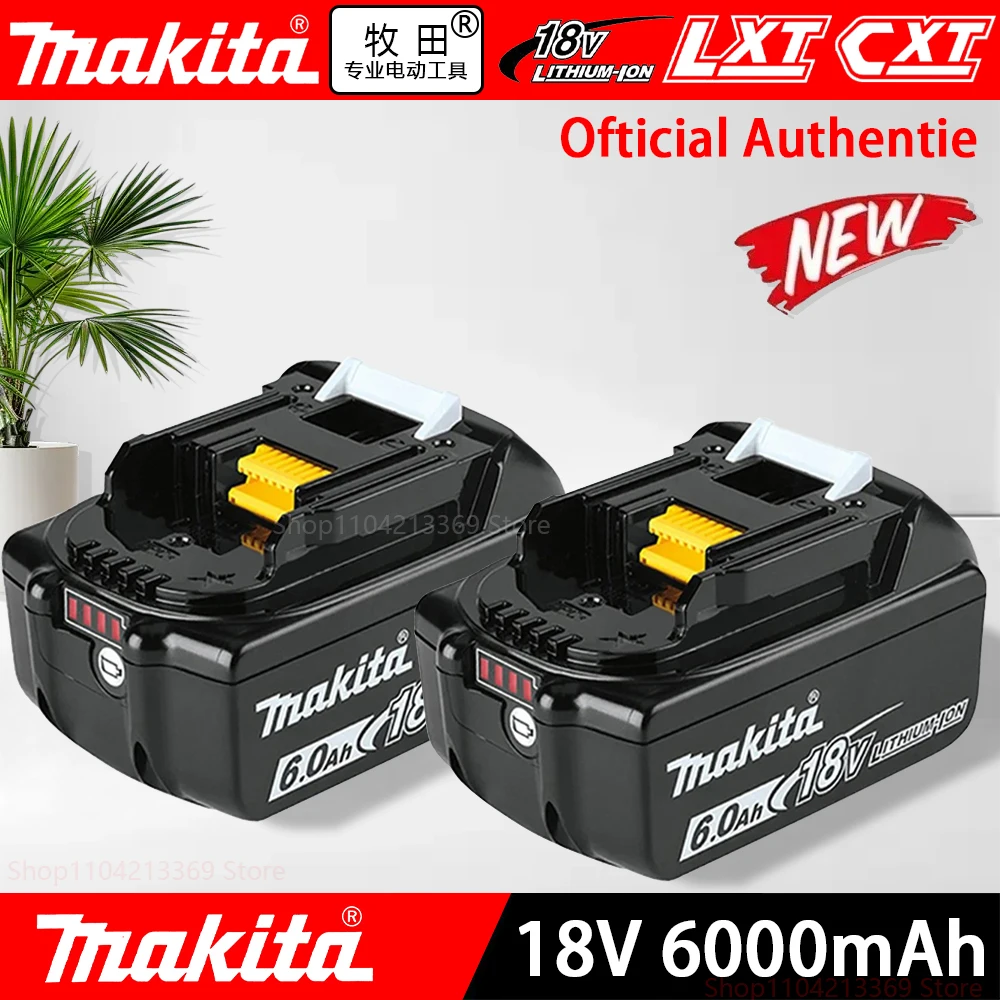 

Makita 18V Battery 6000mAh Rechargeable Power Tools Battery with LED LXT BL1860B BL1860 BL1850 BL1840 Replacement Battery