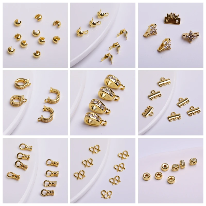 14K/18K vergoldete Perlenkappen, Abstandsperlen für Armband, Trenner für Perlen, DIY-Schmuckherstellungszubehör im Großhandel – Detail 18