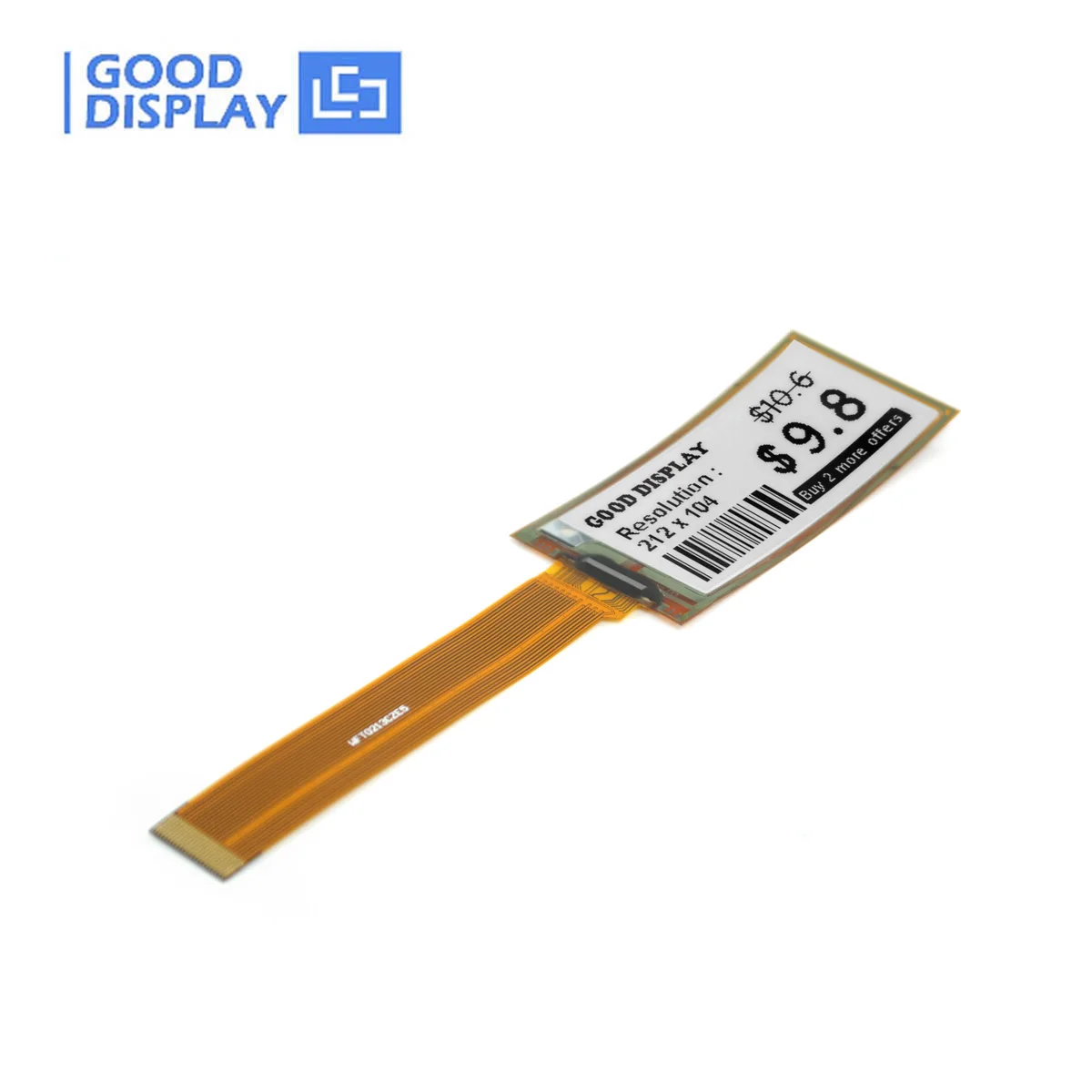 Kit Iniciante E-Paper Flexível de 2,13 polegadas Display Ultra Fino em Preto e Branco de E-Ink, 212x104 pixels GDEW0213I5FDC70 para Projetos DIY