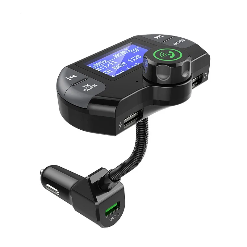 

High tech DAB Receiver Bluetooth 5.0 Handsfree FM Transmitter Radio Adapter dual USB car Charger with active antenna