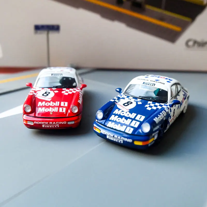 

Tiny Sparky 1:64 Porsche 911 964 RS Mobil1 alloy racing car model