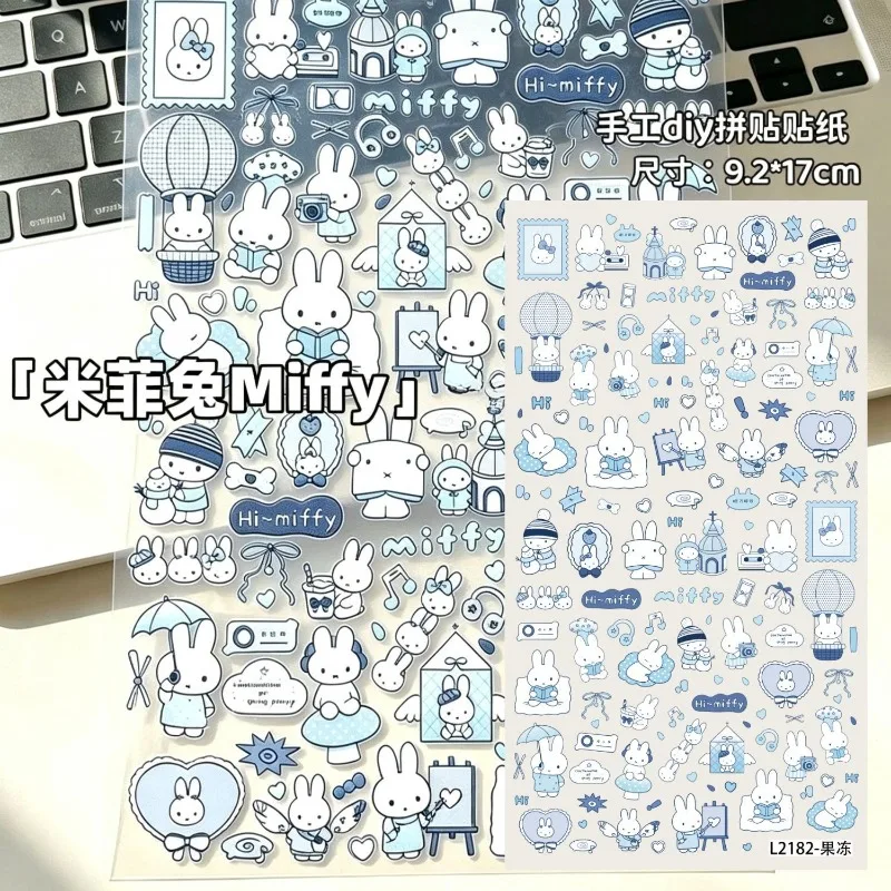 Blues Miffy Cute Rabbit Stickers Decorative Handbooks, Mobile Notebooks, Earphone Cases view 4