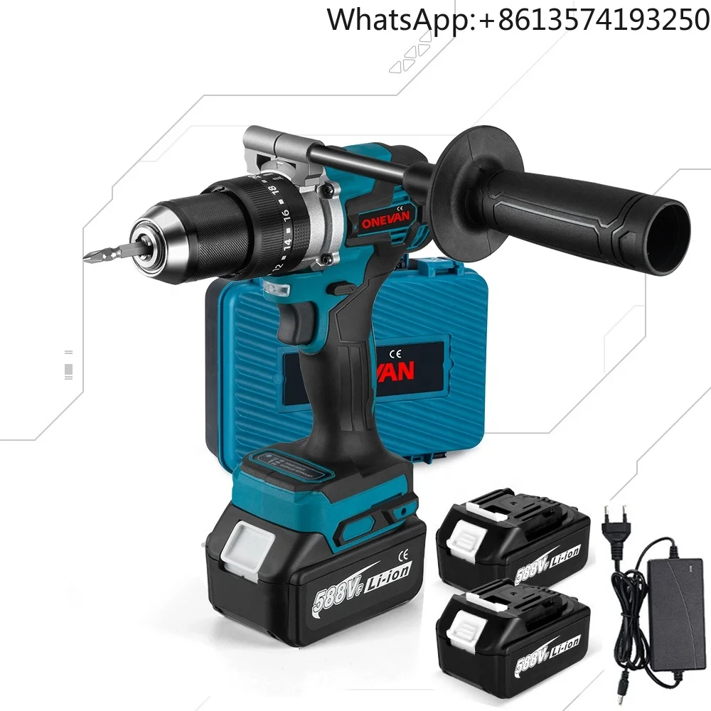 

13MM 650NM Brushless Electric Drill Cordless Screwdriver Impact Drill Power Tool for makita 18v Battery