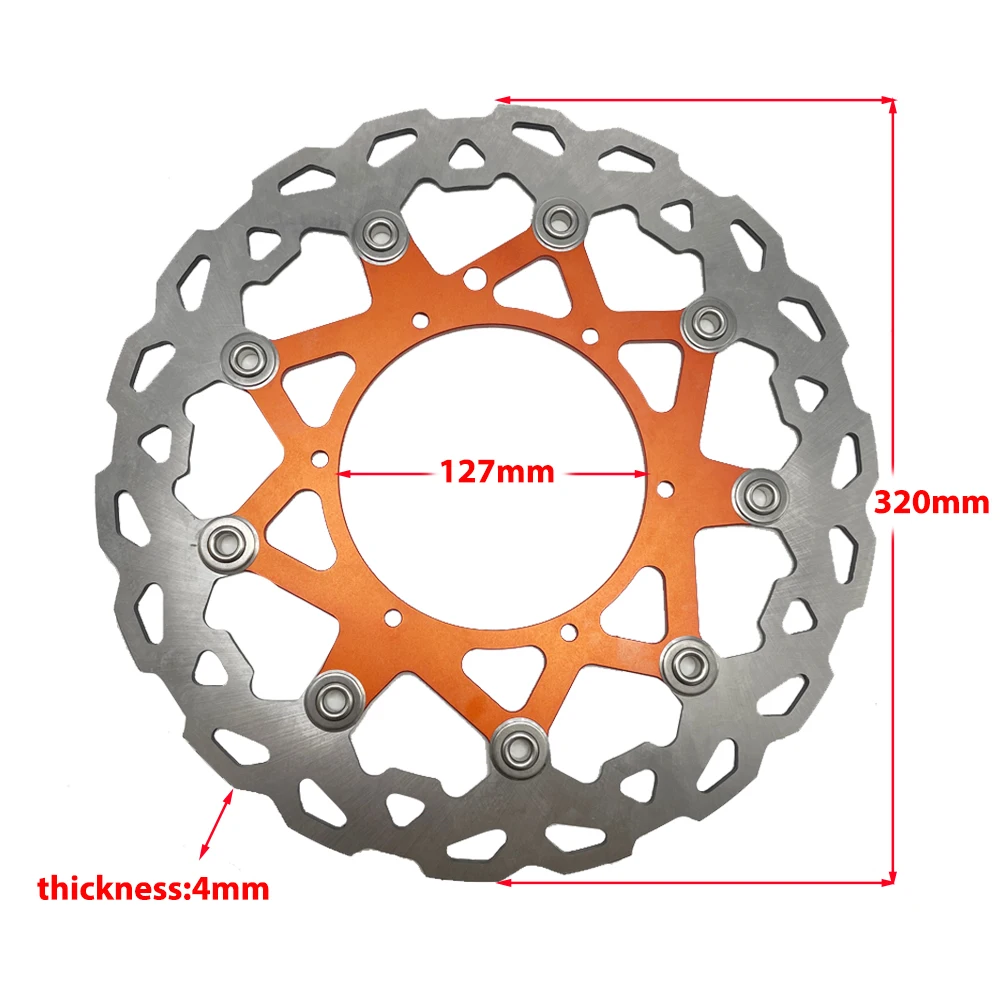

Motorcycle 320mm Stainless Steel Floating Brake Disc Rotor For KTM 125-450 SX XC 1998-2020 125-530 EXC XC-W 1998-2020