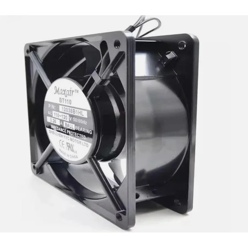 A + 1 Uds. para MAXAIR BT110 12038B1HL AC110V-120V 0.26A 12038 12CM Ventilador de refrigeración amk