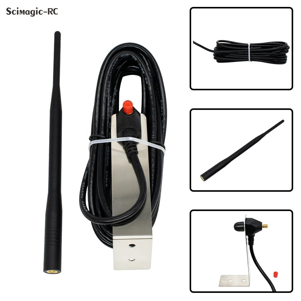 Para sistemas de casa inteligente/amplificadores de sinal de porta de garagem ao ar livre à prova d'água antena 433mhz extensor de distância ultra-longa cabo de 5 metros