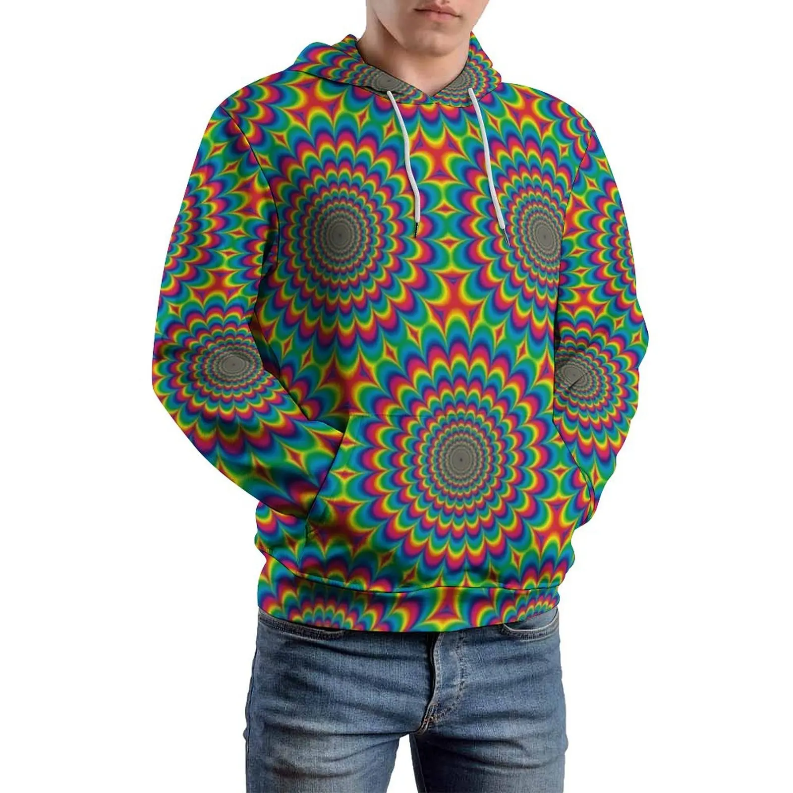 

Psychedelic Sixties Loose Hoodies Hippie Style Casual Hoodie Male Long Sleeve Y2k Graphic Hooded Sweatshirts 4XL 5XL 6XL