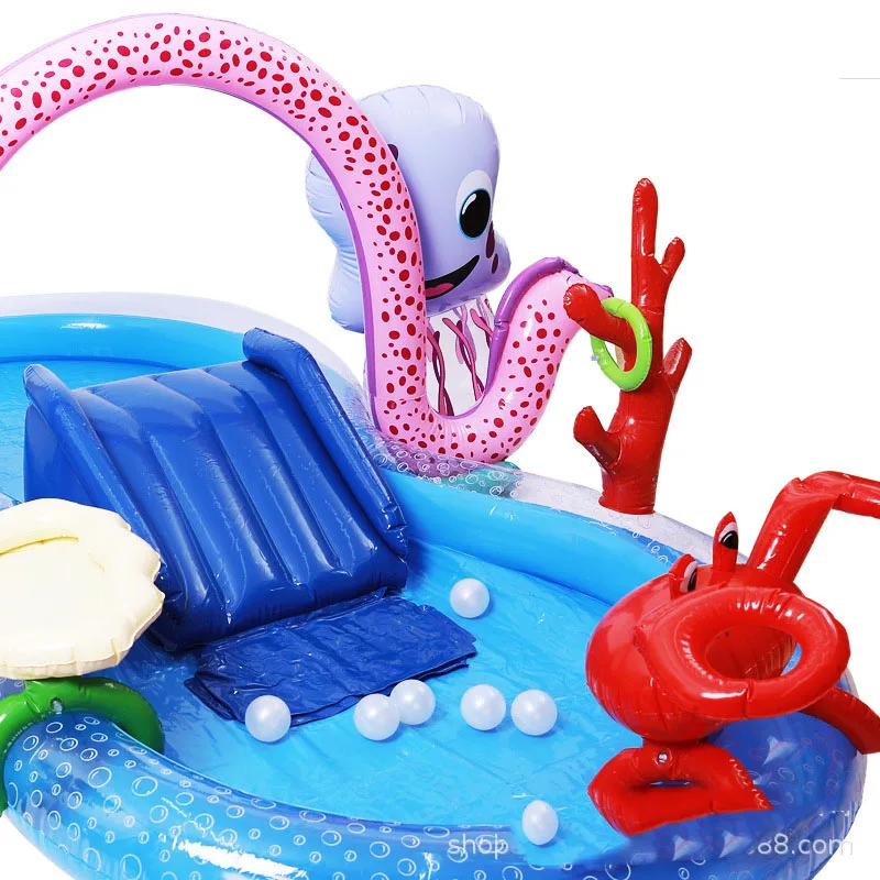 New Large Children's Swimming Pool Water Slide Inflatable Pool for Kids Summer Water Spary Play Slide Pools for Children