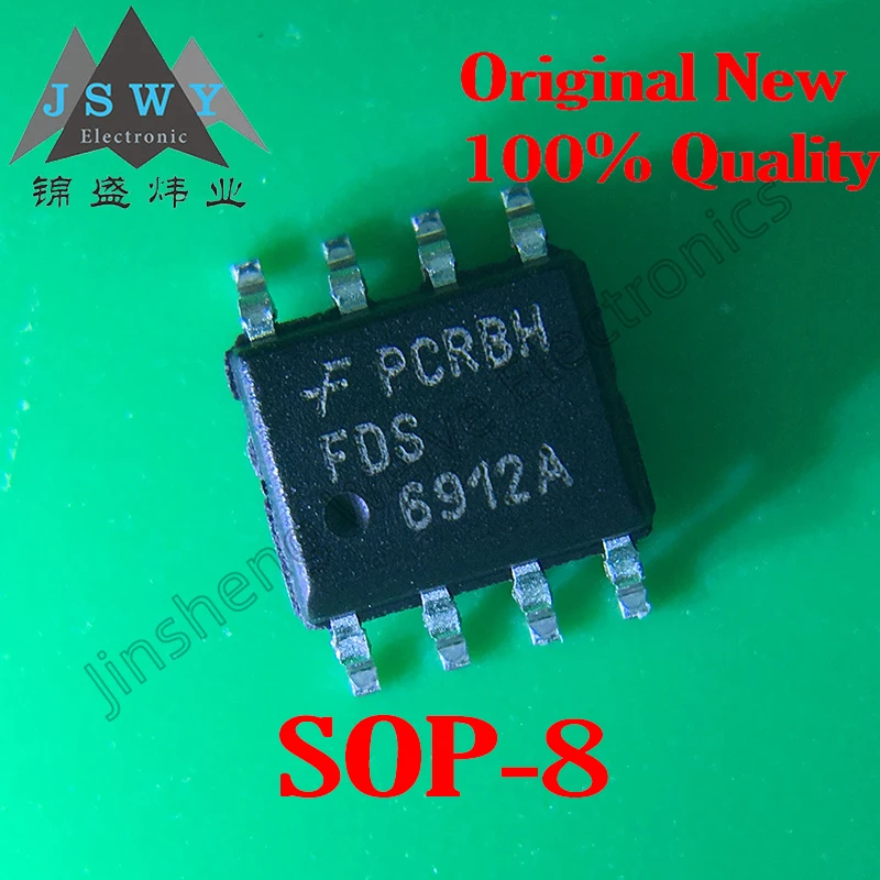 10PCS FDS6912A FDS6910 FDS6911 SMD SOP-8 MOS field effect tube integrated chip 100% genuine stock Free shipping IC