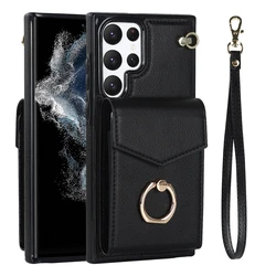 Wallet Leather Case For Samsung Galaxy S25 S24 S23 S22 S21 S20 Ultra FE Plus S25Ultra S24Ultra Luxury Stand Holder Cover