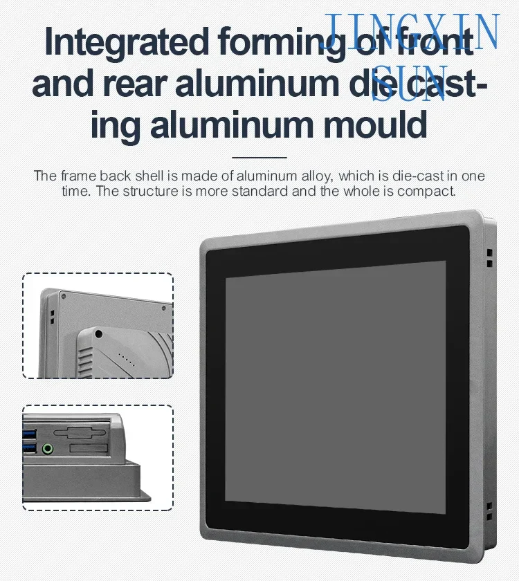 FOR industrial pc 15 inch hmi Linux Windows Android IP65 waterproof 10.4 12.1 15 17 19 inch Touch Panel embedded industrial pc