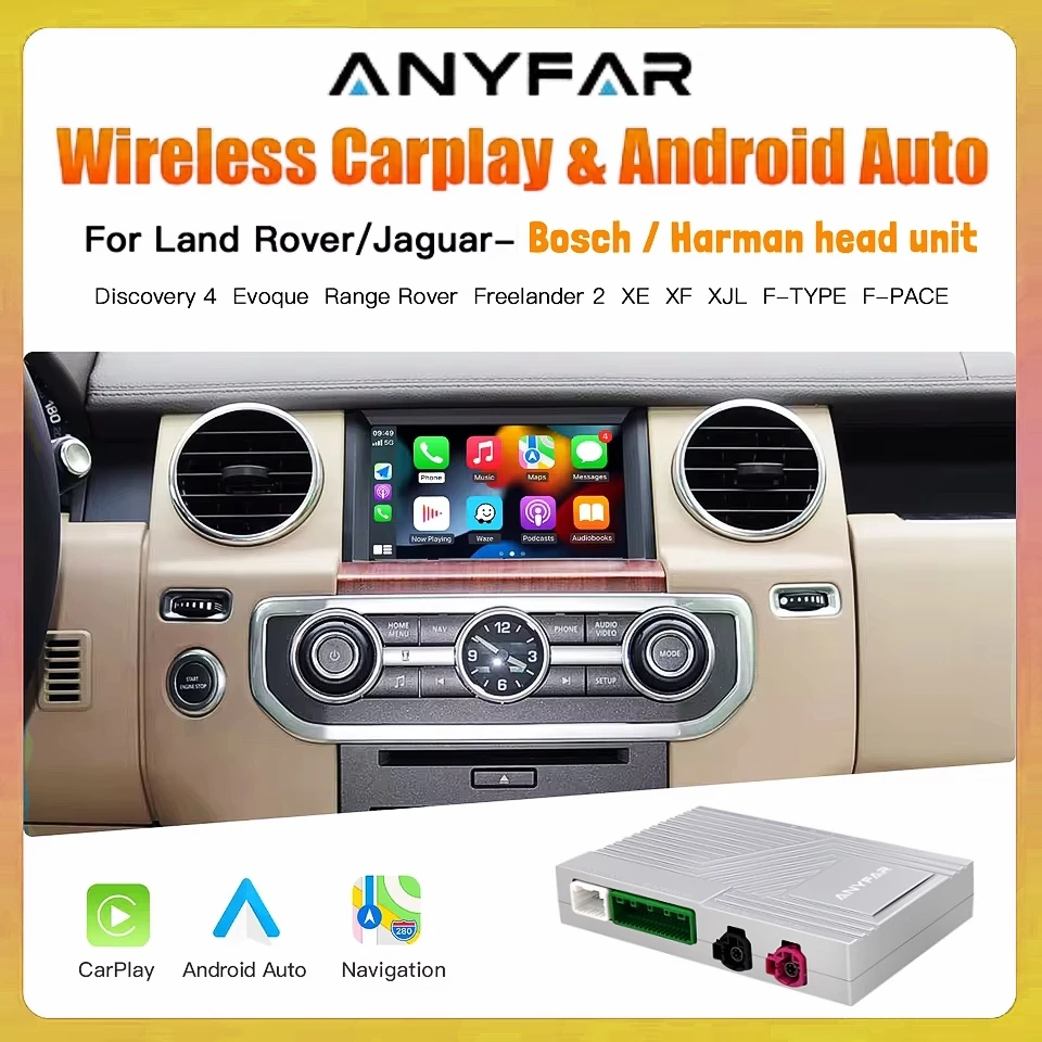 For Apple Wireless Carplay For Land Rover/Jaguar/Range Rover/Evoque/Discovery Android Auto Ai Box Multimedia USB Navigation DSP