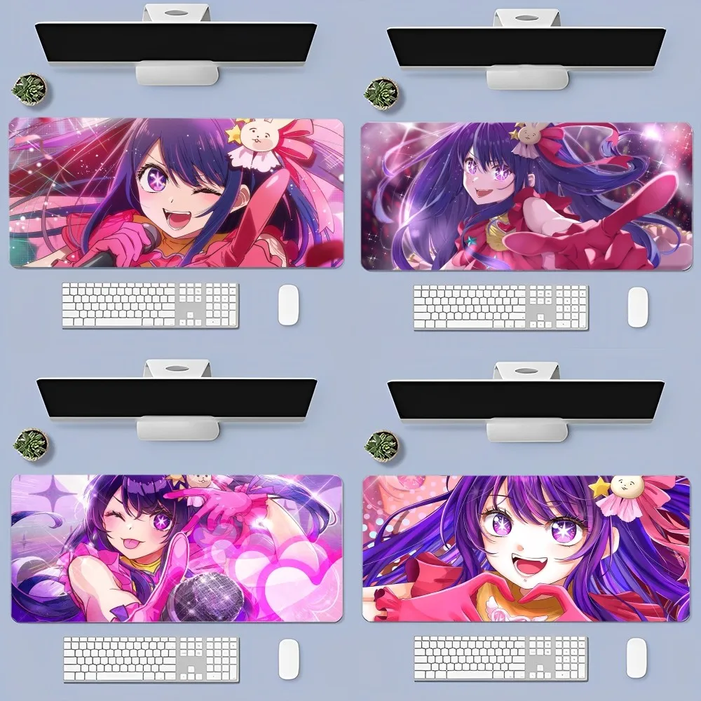 

Oshi No Ko Hoshino Ai Mousepad Cute Durable Rubber Mouse Mat Pad Size For Game Keyboard Pad