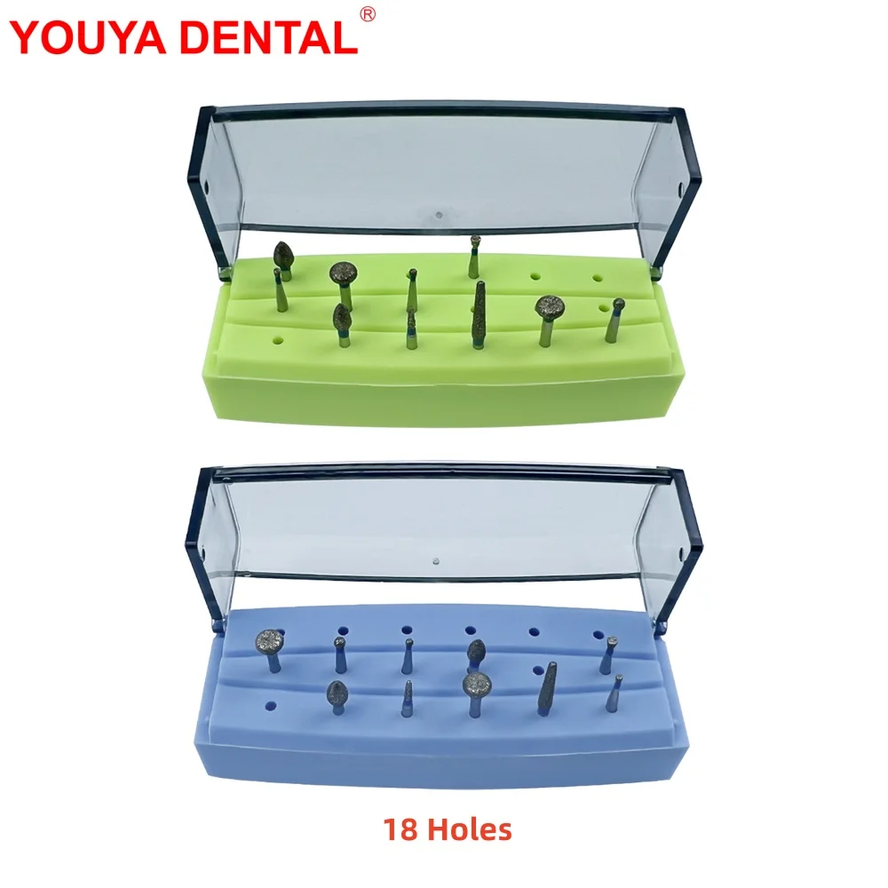 

18Hole Dental Bur Organizer Autoclavable Endo File Holder Instrument Disinfection Case Drill Placement Grinding Head Storage Box