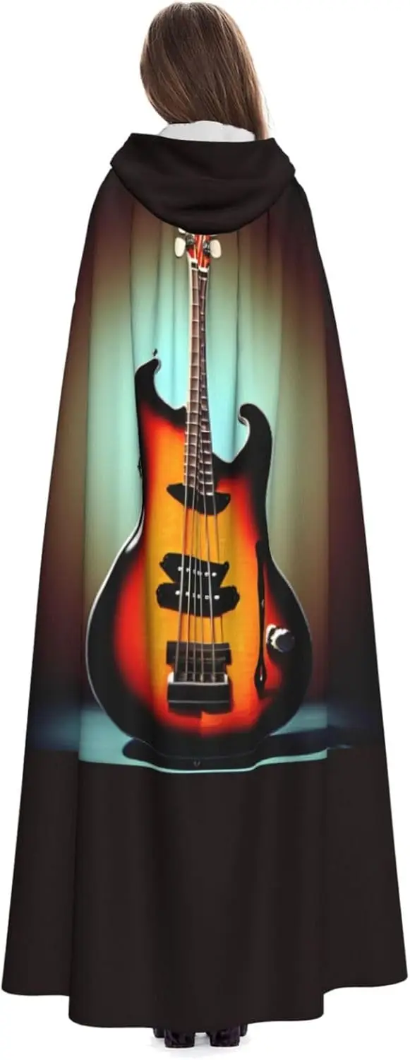

Гитара Бас Музыка Музыкальный Инструмент Принт Взрослый Накидка С Капюшоном Карнавальная Фестивальная Накидка Косплей Халат Костюм Вечеринка Готический Карнавал