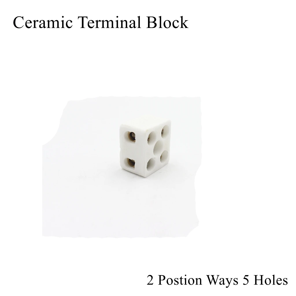 

Ceramic Wiring Terminal Block 2 Postion Way 5 Hole High Temperature Frequency Porcelain Dual Multi Row Electric Cable Connector