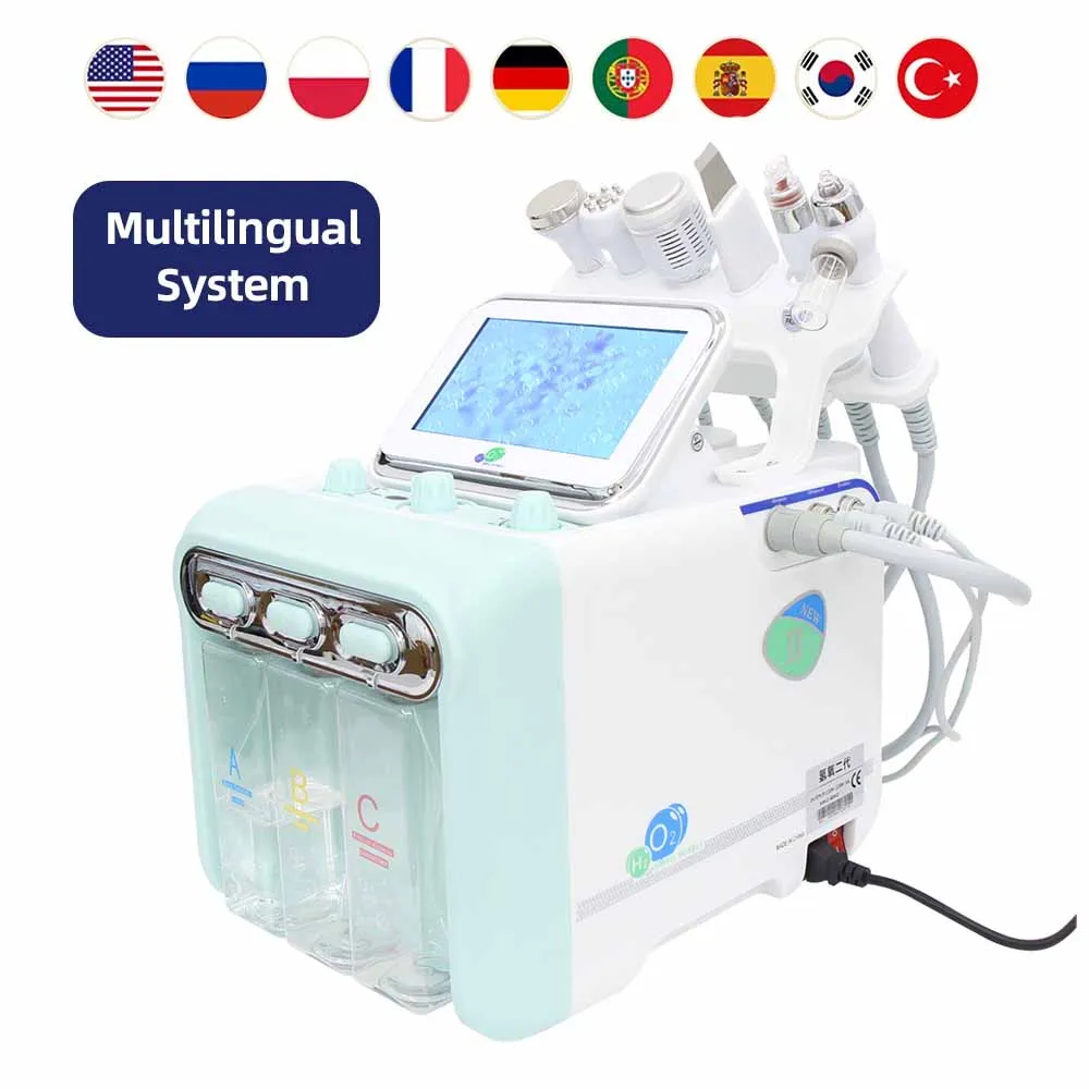 7 in1 H2O2 Water Oxygen Jet Peel Hydro Beauty Skin Cleansing Hydro facial Machine Facial Machine Water Aqua Peeling for Home Use