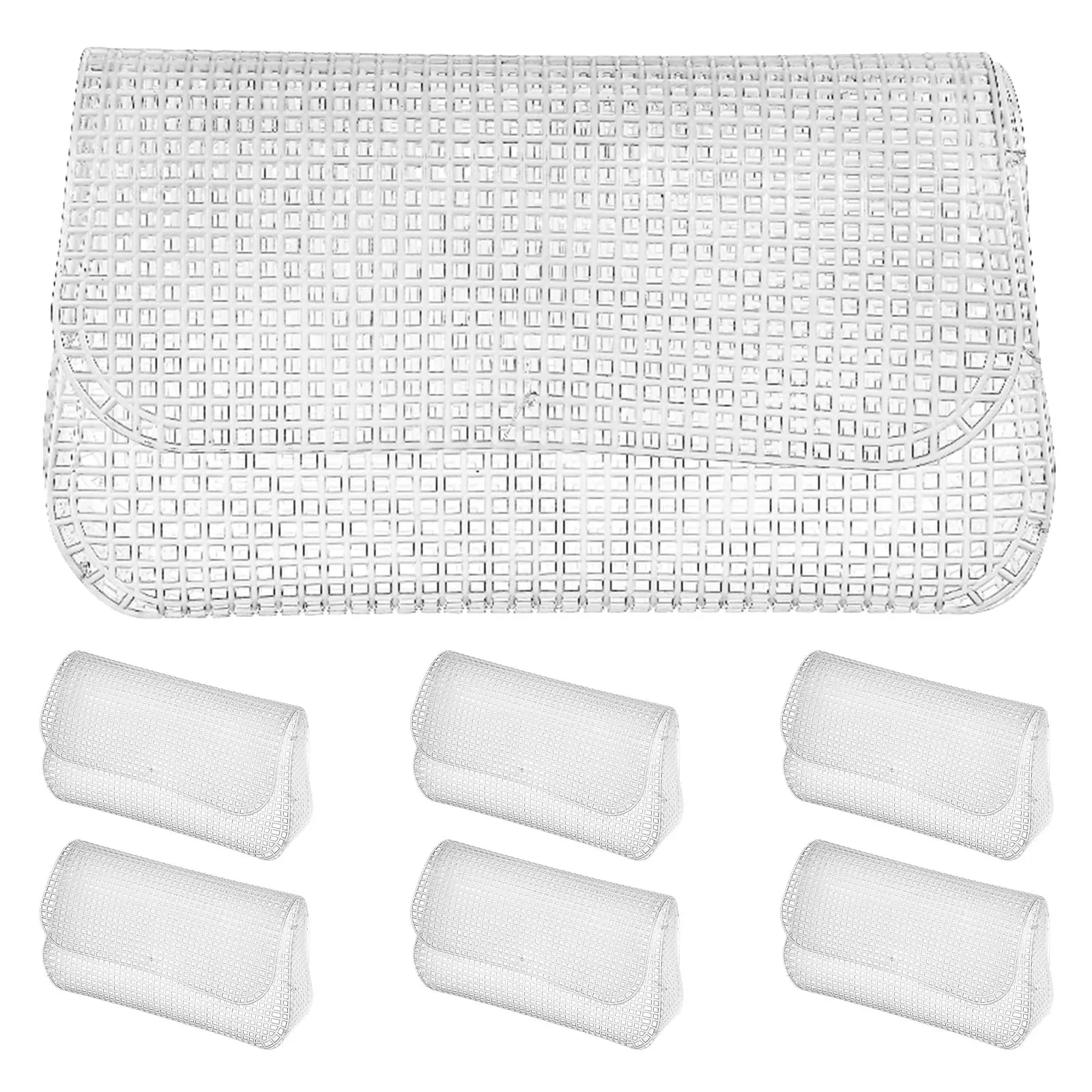 7Pcs Plastic Mesh Canvas Sheets Flexible Cuttable Mesh for Bag Making Crochet Purse Frames Embroidery Cross Stitch Craft