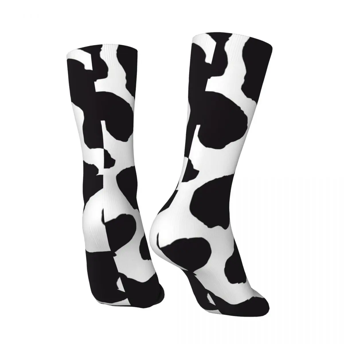 Hip Hop Retro Cow Print Crazy Men\'s Socks Unisex Animal Animals Kawaii Cute Harajuku Seamless Printed Crew Sock Boys Gift