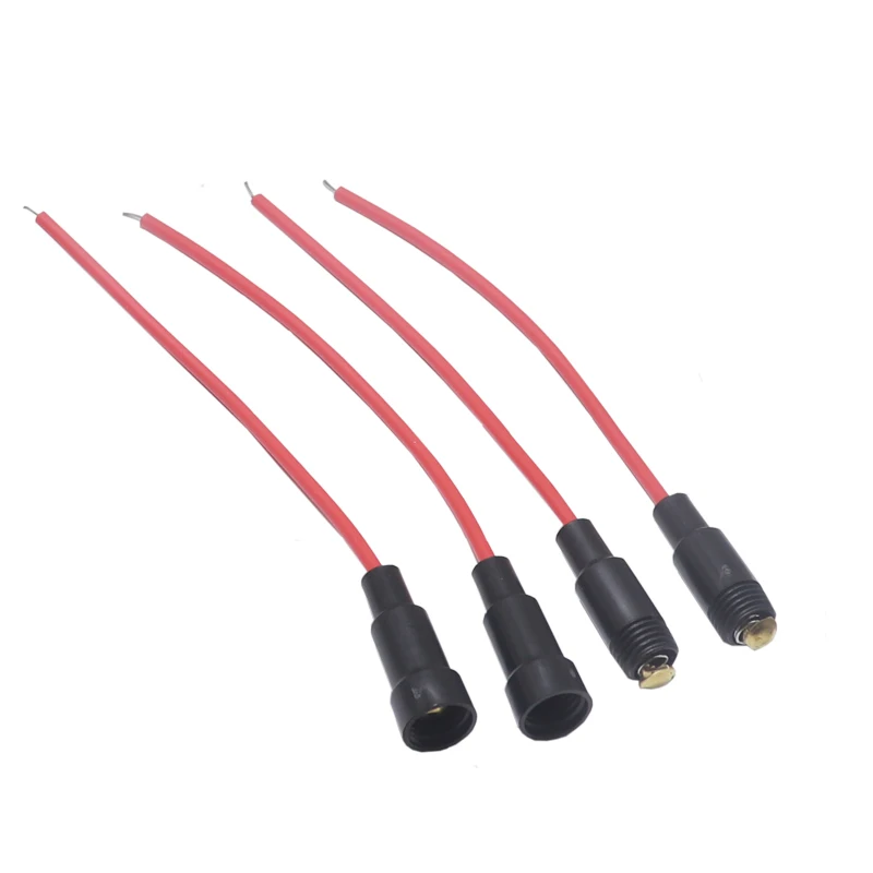 【5PCS】Glass Fuse Holder Screw Type with 22 20 18 16AWG Wire Cable 250V 5X20MM/6X30MM Glass Fuse Tube