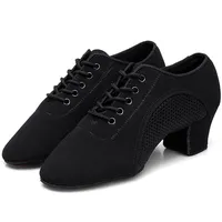 Women Latin Dance Shoes Jazz Adult Ballroom Salsa Dancing Shoes Woman Black Teachers Training Modern Tango Dance Sneakers