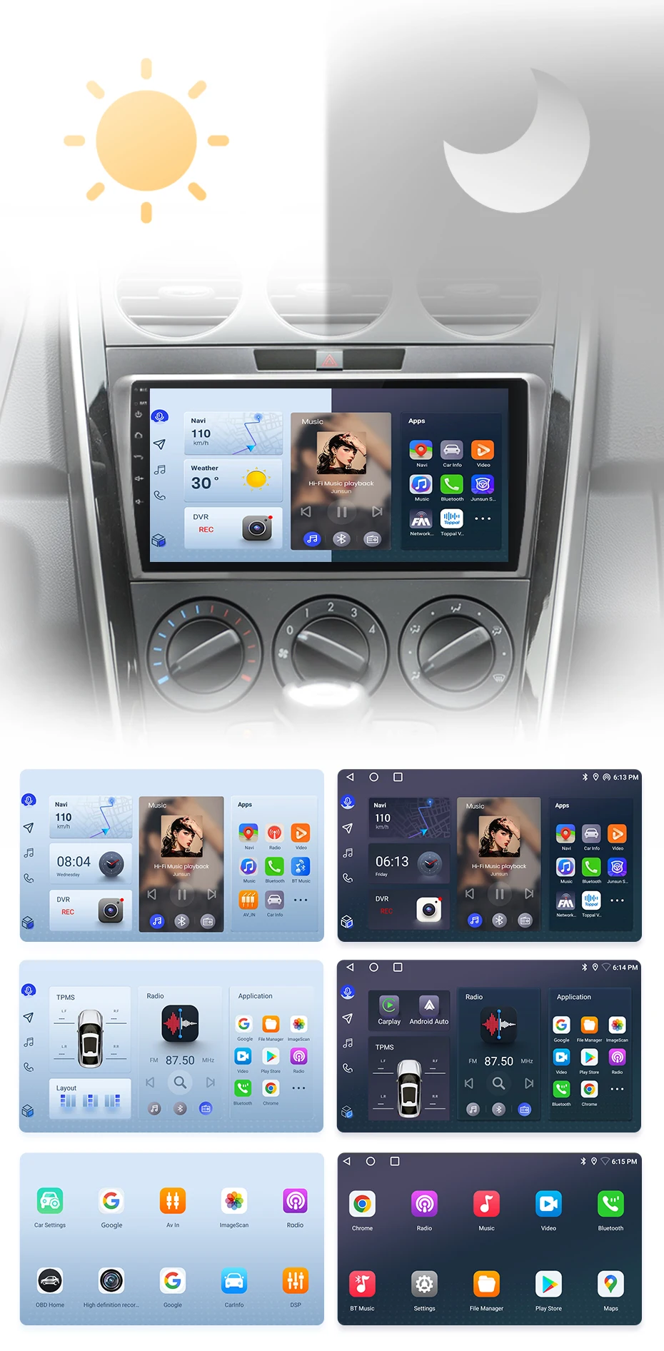 Junsun Carplay Android Auto Autoradio für Mazda Cx-7 Cx7 2008 2009 - 2015 GPS Intelligente Systeme Stereo Multimedia Autoradio – Detail 6
