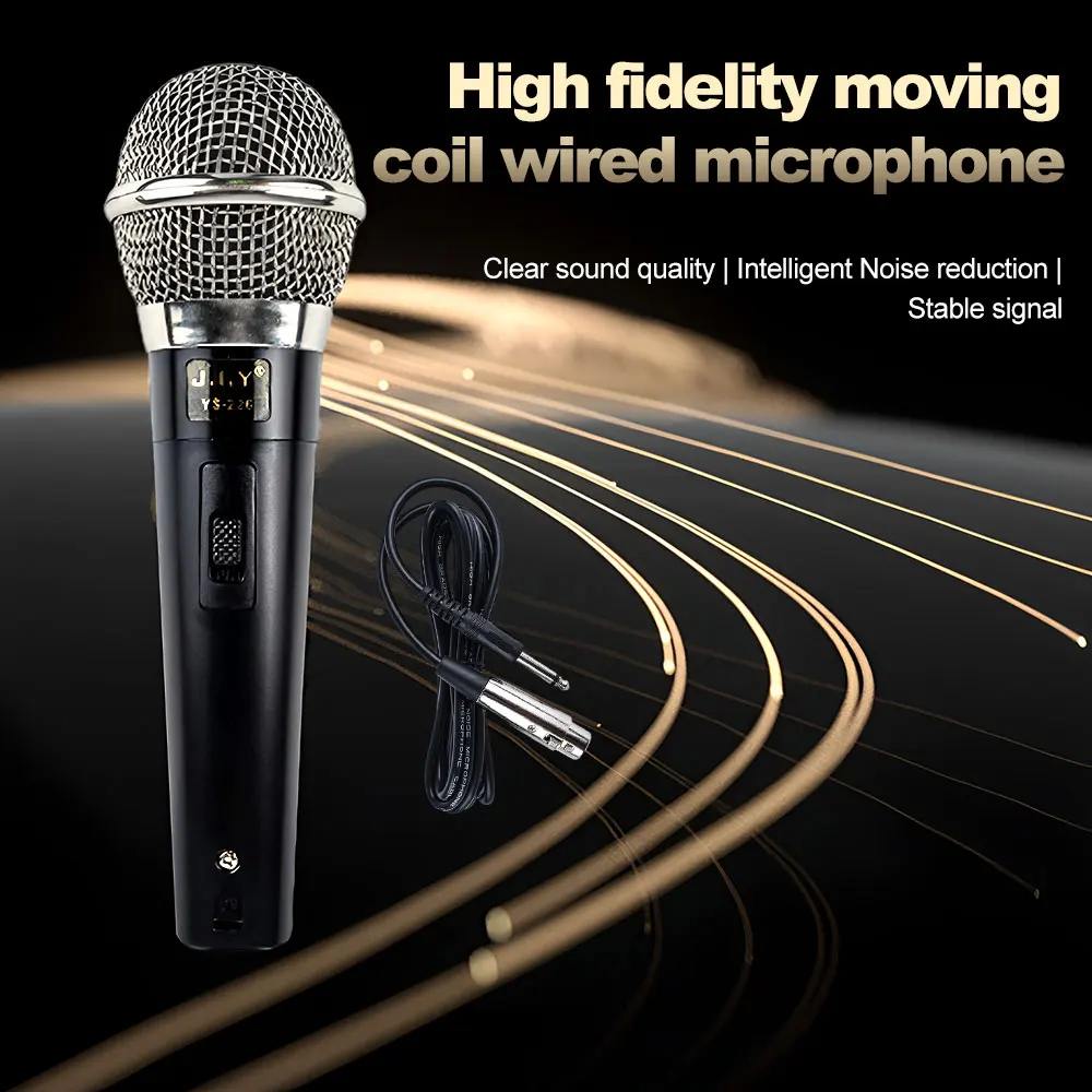 

Microphone Handheld Professional Wired Dynamic Pneumatic Coil Microphone Clear Voice Mic Recording Voice Conference Speaker