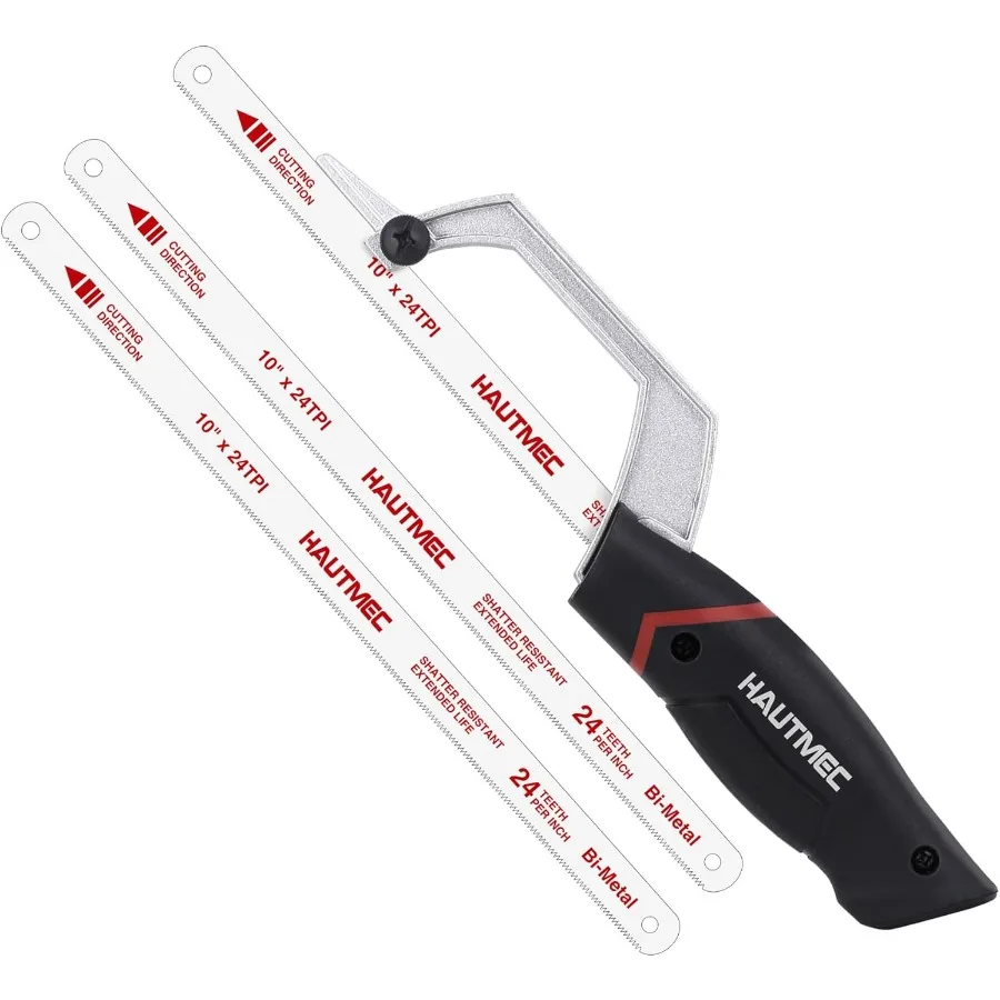 

Mini Hacksaw 10 Compact Hacksaw with Cutting Guide Design ToolFree Blade Change Compatible with 10 12 Blades Lightweight Hack S
